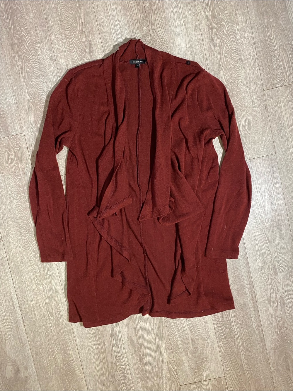 💜 The Limited Open Cardigan- Brick Red- XL